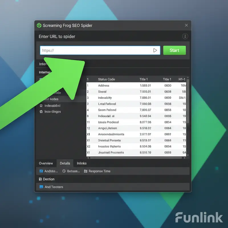 Giao diện chính Screaming Frog để bắt đầu audit website bằng cách nhập URL