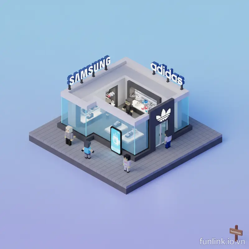 Các thương hiệu lớn như Adidas, Samsung xây dựng trải nghiệm trên bất động sản ảo The Sandbox.