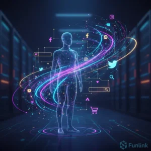 Minh họa Big Data đang theo dõi bạn như thế nào qua các kết nối dữ liệu phức tạp.