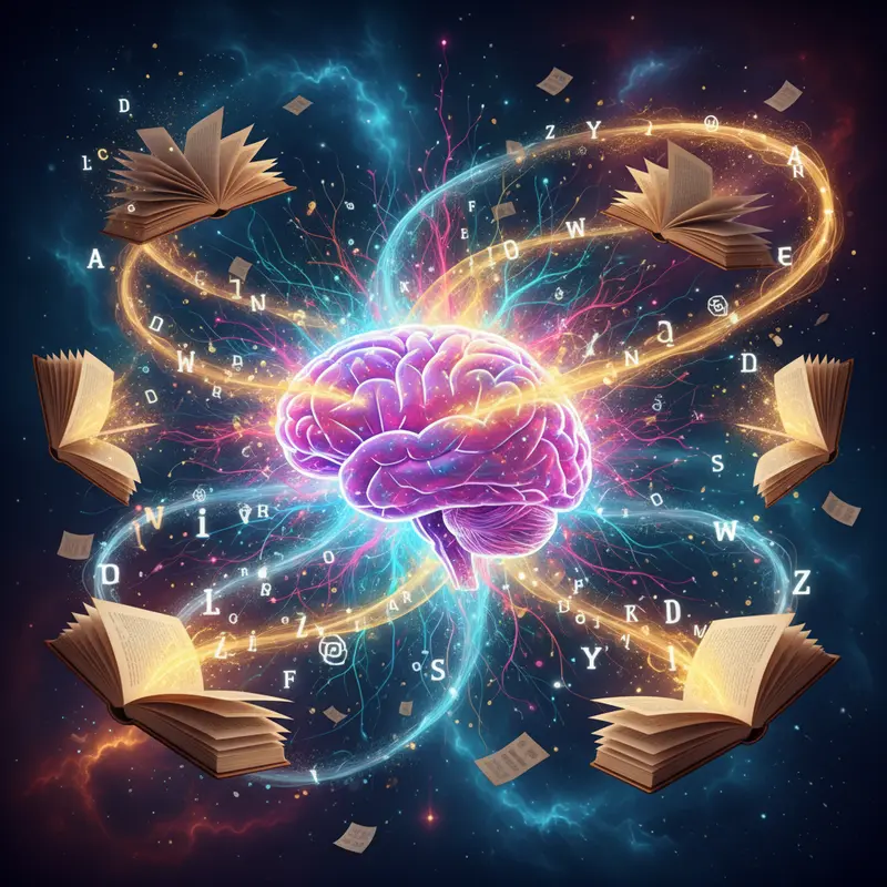 Minh họa bộ não khỏe mạnh nhờ đọc sách