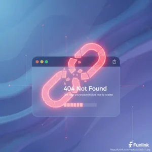 Broken link là gì - Minh họa một liên kết gãy trên màn hình máy tính với biểu tượng lỗi 404.