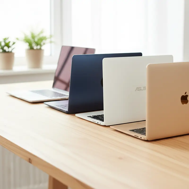 Các dòng laptop phổ biến phù hợp cho sinh viên được trưng bày