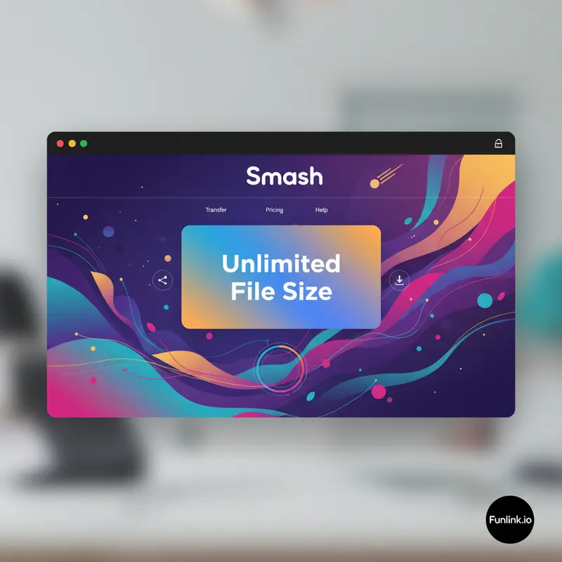 Giao diện của Smash - một trong các trang web thay thế WeTransfer không giới hạn dung lượng.
