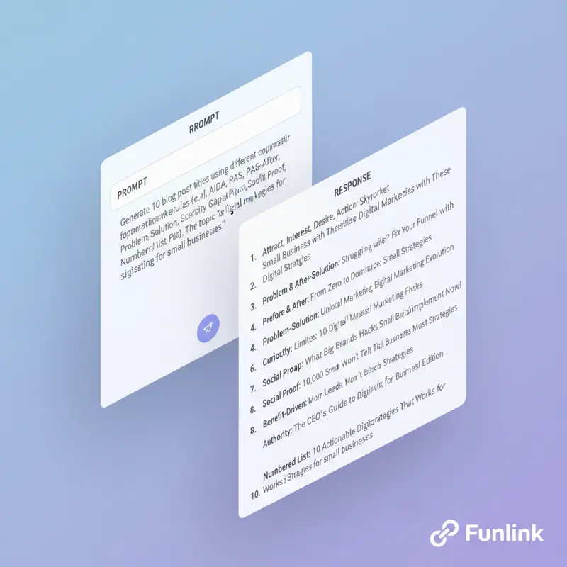 Cách dùng ChatGPT để tạo 10 tiêu đề bài viết blog hấp dẫn theo các công thức copywriting.