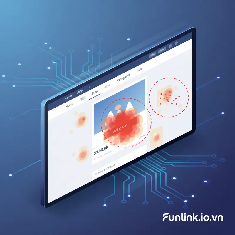 Cách phân tích heatmap Click Map để phát hiện các rage clicks và các điểm nóng trên nút CTA.