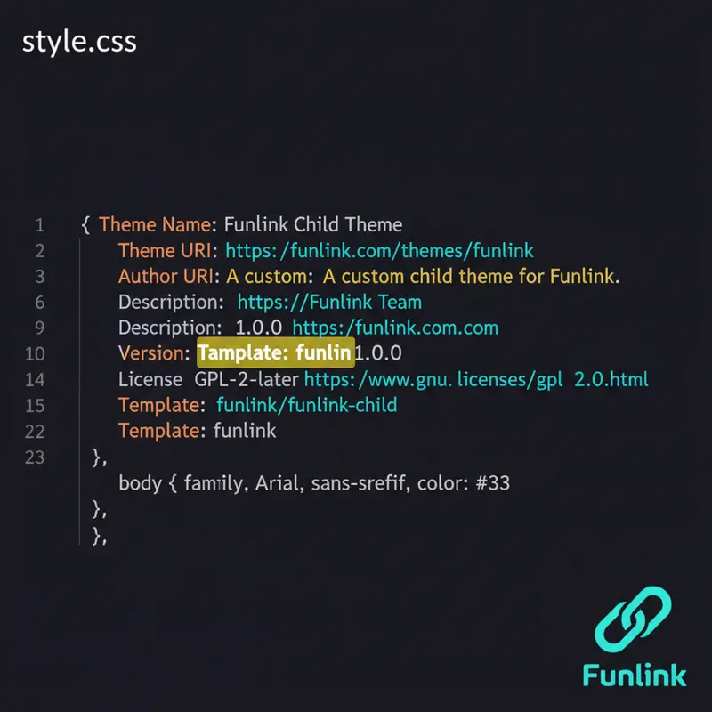 Đoạn code mẫu cho file style.css khi tạo child theme wordpress thủ công.