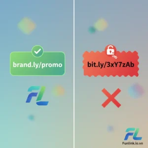 Cách tạo link rút gọn bằng tên miền riêng minh họa sự khác biệt giữa branded URL chuyên nghiệp và link rút gọn thông thường.