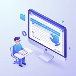 Cách viết thẻ Title chuẩn SEO - Minh họa chuyên gia SEO đang tối ưu tiêu đề trên máy tính.