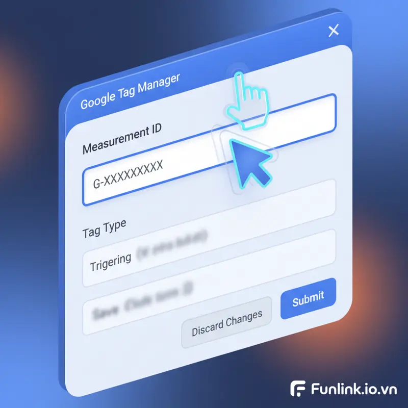 Điền Mã đo lường vào thẻ GA4 Configuration để tiến hành cài đặt GA4 qua Google Tag Manager.