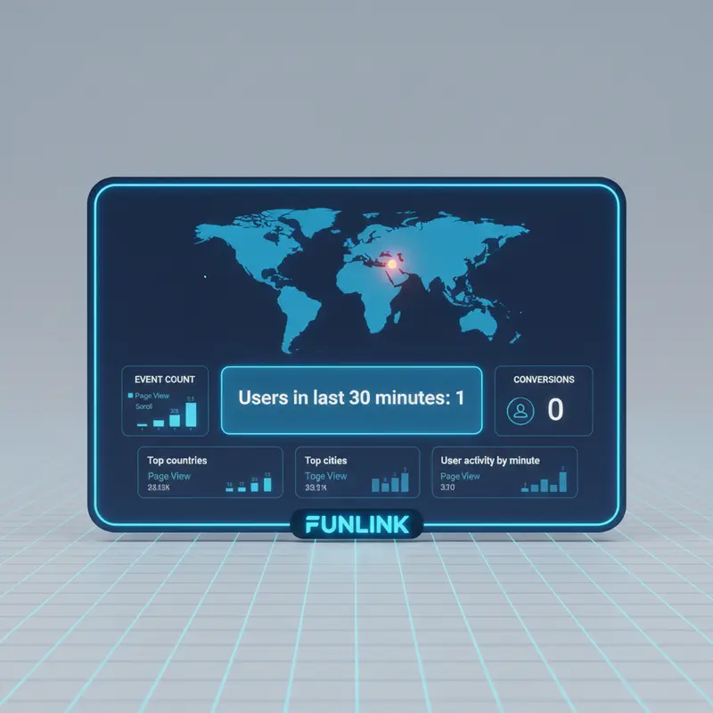 Báo cáo Realtime trong GA4 xác nhận cài đặt google analytics 4 cho wordpress thành công với người dùng đang hoạt động.