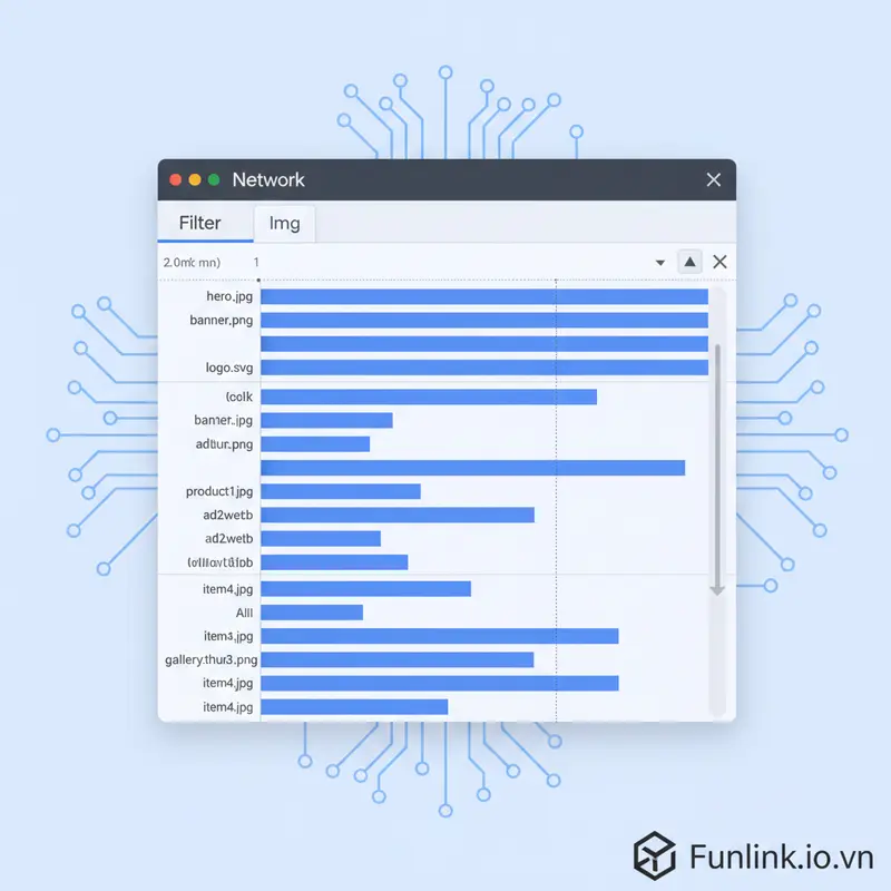 Kiểm tra kết quả cài đặt lazy load cho hình ảnh wordpress bằng DevTools