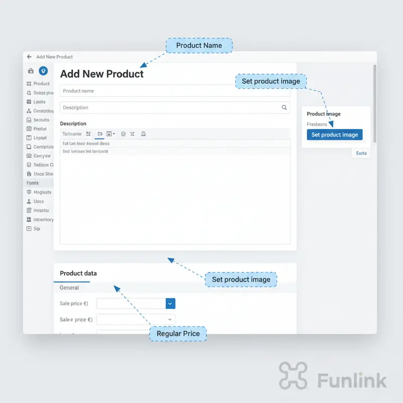 Giao diện thêm sản phẩm mới sau khi cài đặt WooCommerce