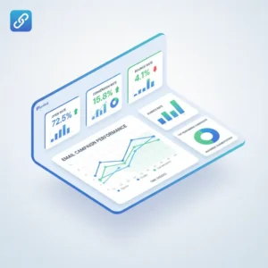Tổng quan các chỉ số đo lường hiệu quả email marketing quan trọng trên dashboard phân tích.