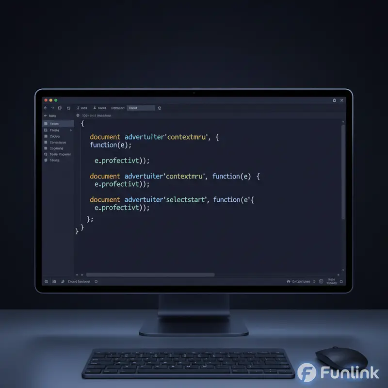 Đoạn code JavaScript mẫu giúp chống copy nội dung website bằng cách vô hiệu hóa chuột phải.