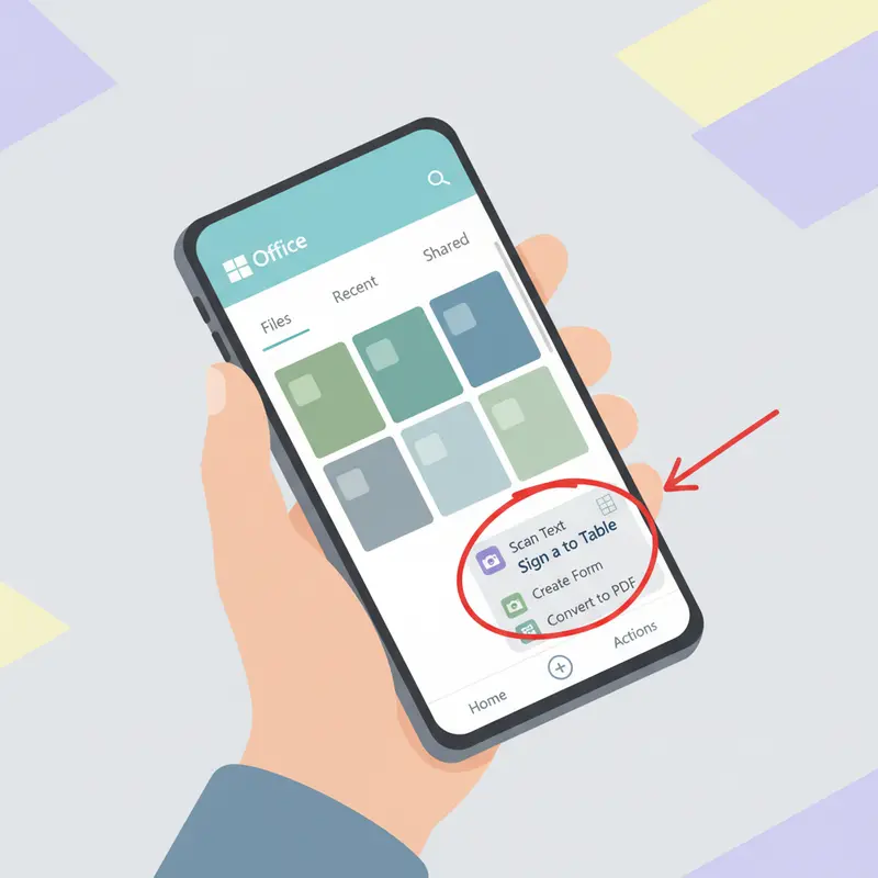 Dùng app Microsoft Office mobile để chuyển file ảnh sang Excel.