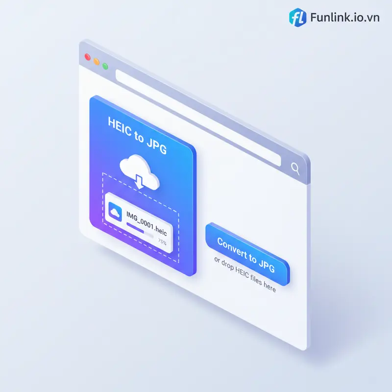 Sử dụng công cụ iLoveIMG để chuyển file HEIC sang JPG trực tuyến.