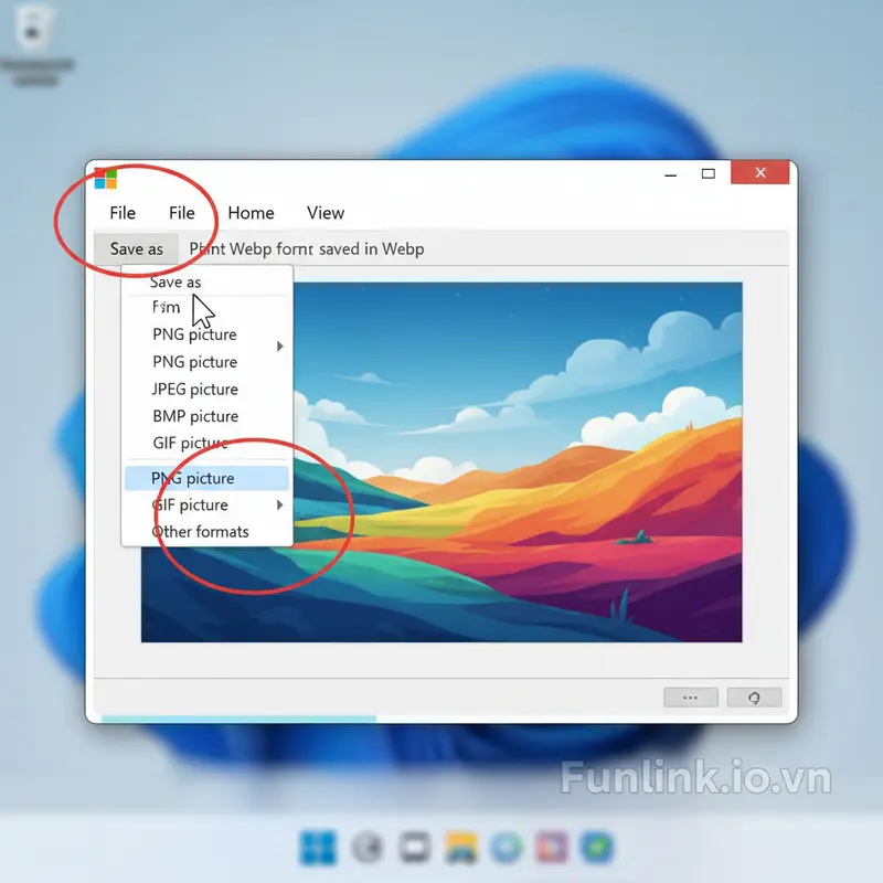 Hướng dẫn chuyển file WebP sang PNG bằng phần mềm Paint trên Windows