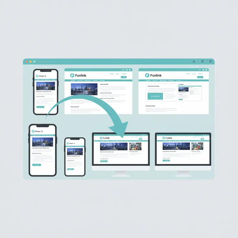 Giao diện công cụ kiểm tra responsive website Responsively App hiển thị đồng bộ nhiều màn hình.