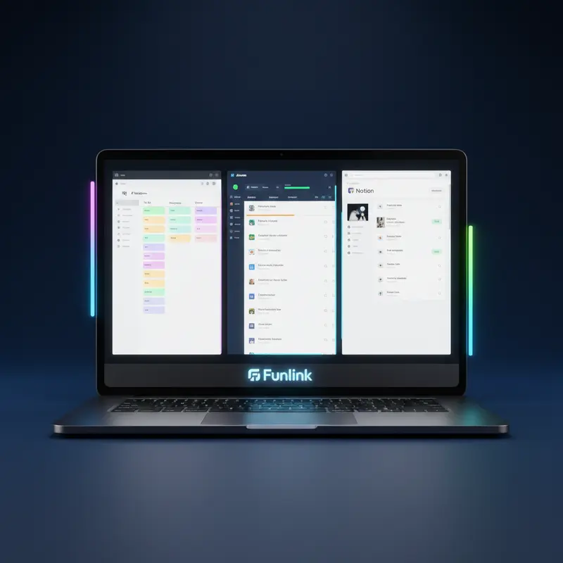 So sánh giao diện các công cụ làm việc từ xa Trello, Asana và Notion trên màn hình laptop để lựa chọn phù hợp.