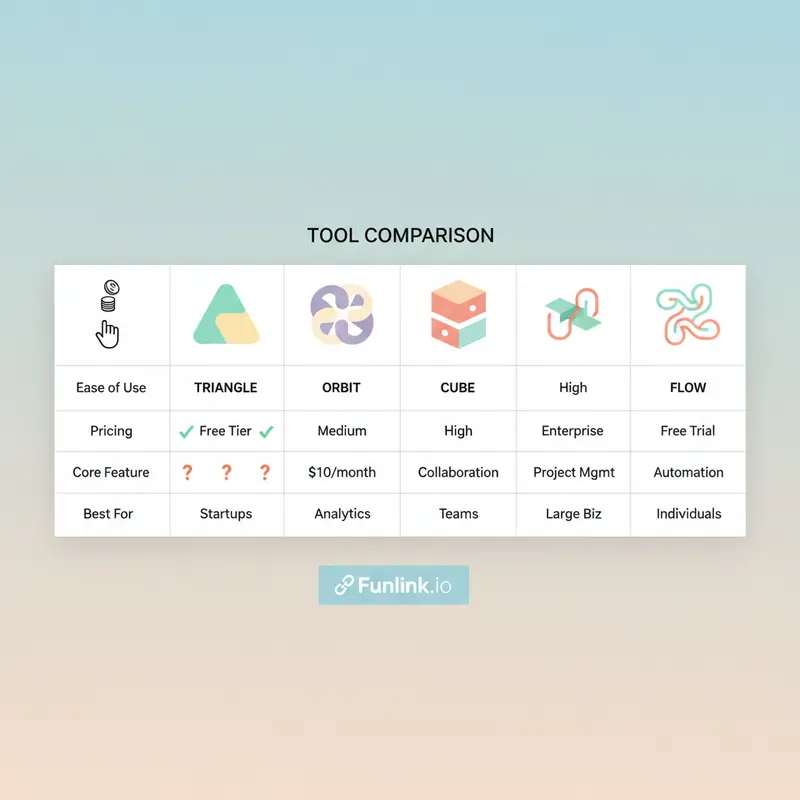 Bảng so sánh 5 công cụ quản lý dự án hàng đầu theo các tiêu chí quan trọng.