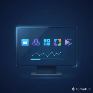 Top 5 công cụ quản lý dự án và công việc tốt nhất 2025 được tổng hợp trên màn hình dashboard.