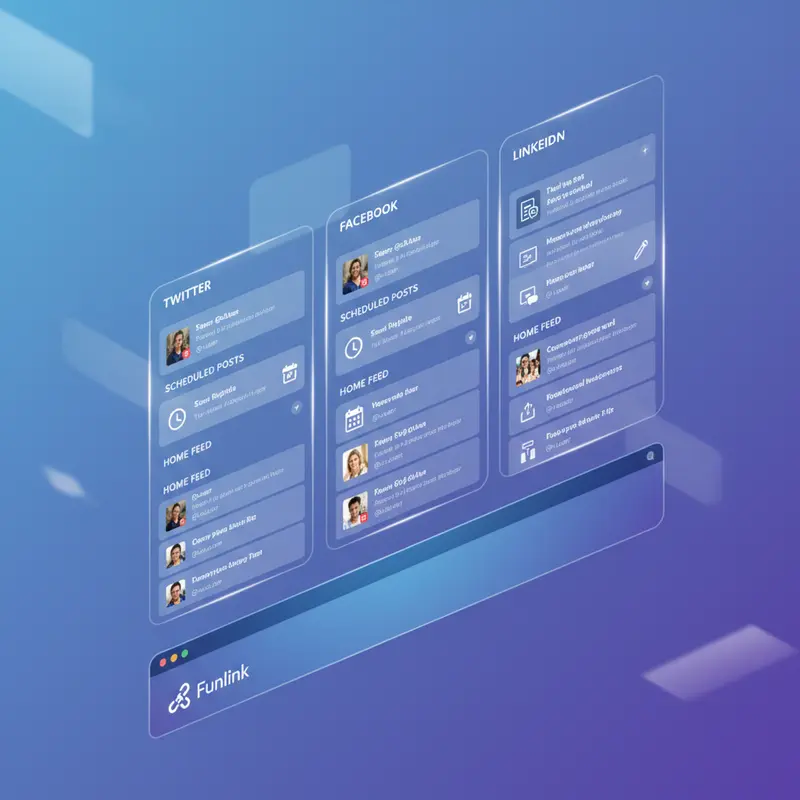 Giao diện dashboard của công cụ quản lý mạng xã hội Hootsuite với các cột cho nhiều kênh.