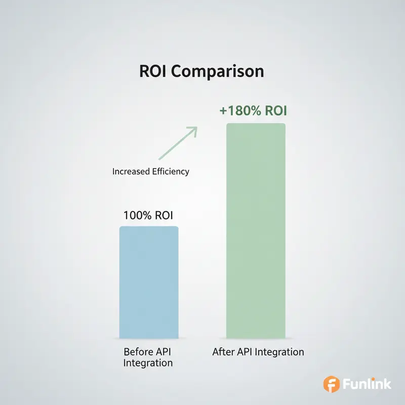 Biểu đồ so sánh ROI marketing trước và sau khi dùng công cụ rút gọn link có API tốt nhất