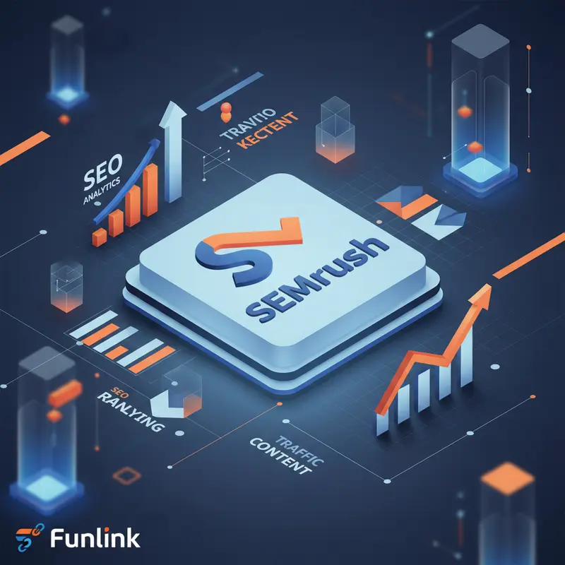 Logo SEMrush - một công cụ tracking website và SEO toàn diện.