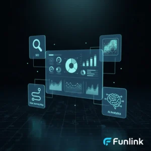 Tổng quan các công cụ tracking website miễn phí được hiển thị trên một màn hình dashboard hiện đại.