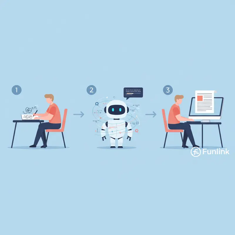 Minh họa quy trình phối hợp giữa người và công cụ viết content AI để tạo ra nội dung vượt trội.
