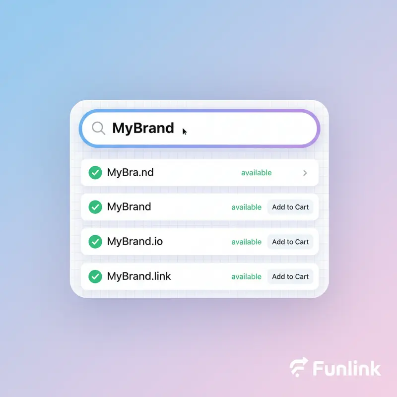 Sử dụng công cụ Domainr để tìm và đặt tên miền ngắn sáng tạo cho thương hiệu.