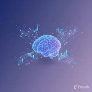 Xây dựng văn hóa data-driven marketing trong doanh nghiệp với hình ảnh một bộ não kỹ thuật số đang phân tích dữ liệu.