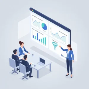 Data Storytelling - Minh họa cách trình bày báo cáo UTM thuyết phục trên Looker Studio.