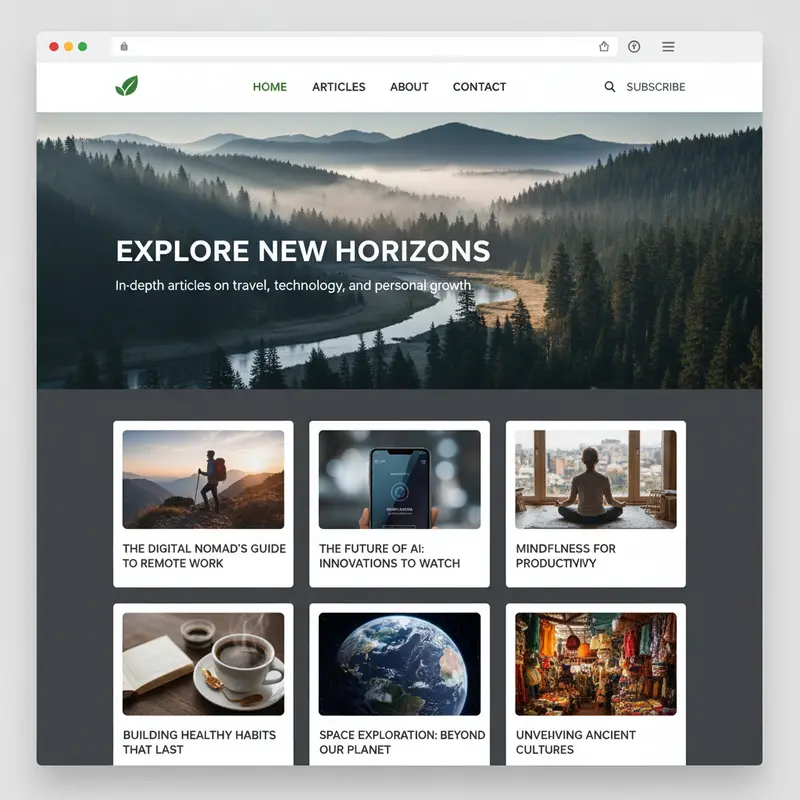 Một ví dụ về giao diện blog chuyên nghiệp và bắt mắt
