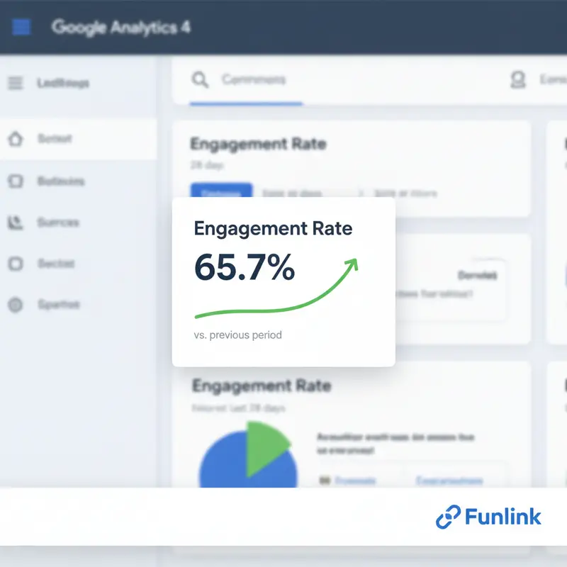 Báo cáo Engagement Rate trong Google Analytics 4, chỉ số thay thế cho Bounce Rate.