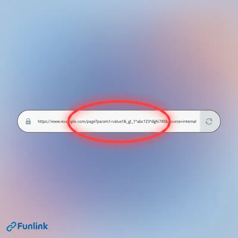 Tham số _gl của GTM Server-Side được khoanh đỏ trên thanh địa chỉ URL.