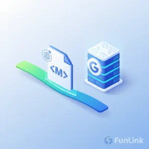 Hướng dẫn cách tạo và gửi sitemap cho Google để index nhanh hơn, minh họa bằng icon XML và bánh răng.