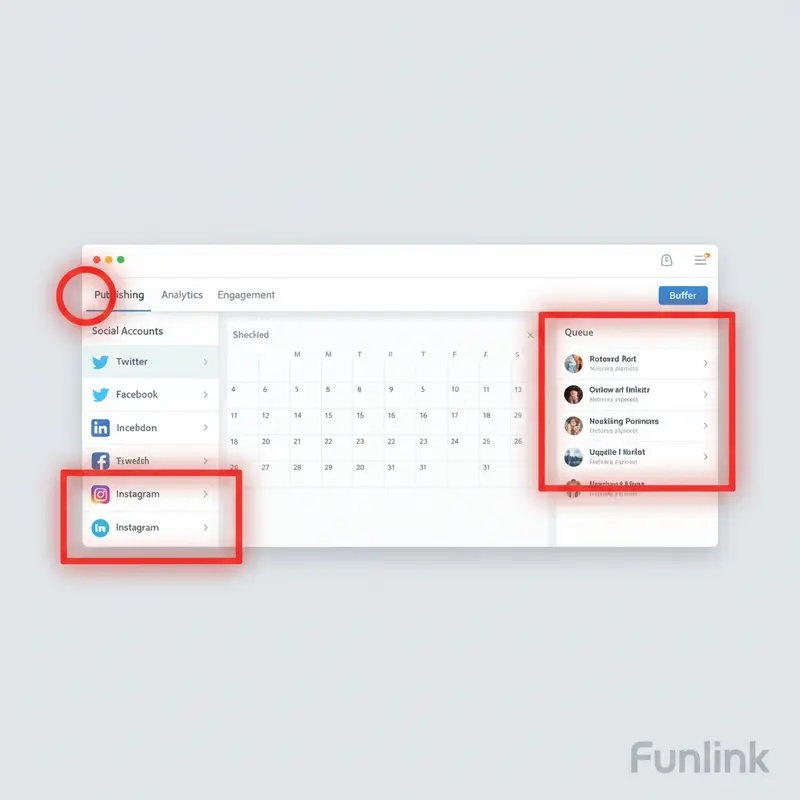 Hướng dẫn sử dụng buffer - Giao diện dashboard chính với các khu vực được khoanh vùng
