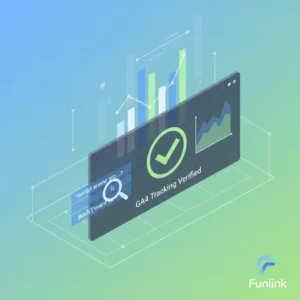 Minh họa 5 cách kiểm tra mã tracking GA4 hoạt động trên giao diện máy tính, với các biểu tượng debug và phân tích dữ liệu.