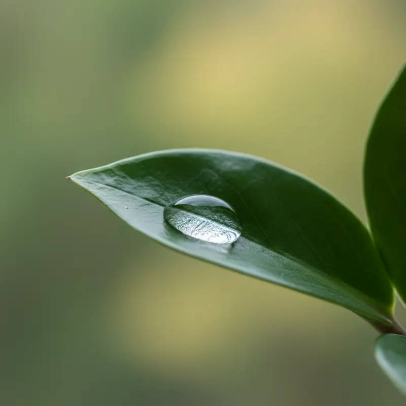 Cận cảnh lá cây kim tiền xanh mướt