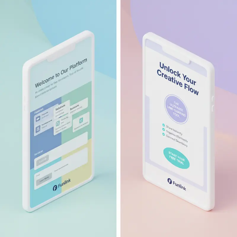 So sánh landing page chuyển đổi cao có USP rõ ràng và trang đích thiếu điểm bán hàng độc nhất.