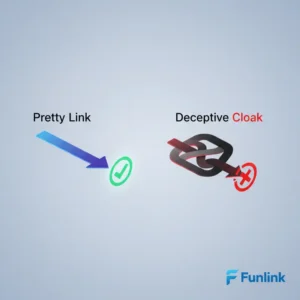 Link cloaking - hình ảnh so sánh giữa kỹ thuật hợp lệ và vi phạm chính sách quảng cáo.