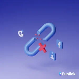 Minh họa link quảng cáo không hoạt động với biểu tượng chuỗi liên kết bị gãy và dấu X đỏ.