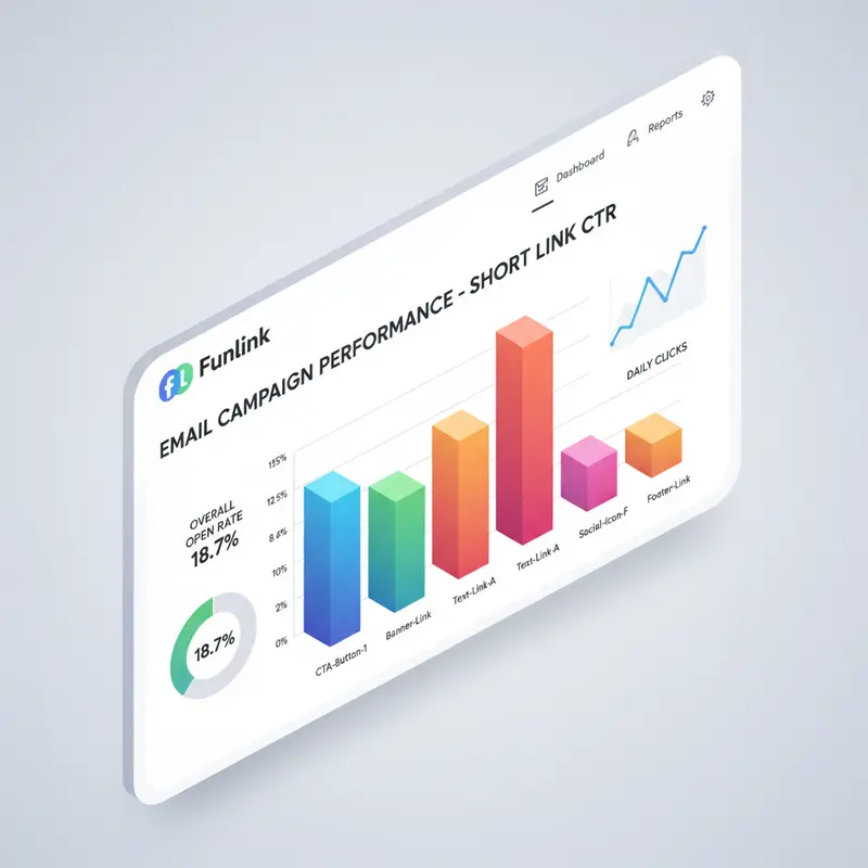 Dashboard phân tích CTR cho từng link rút gọn trong email, giúp đo lường hiệu quả từng CTA.