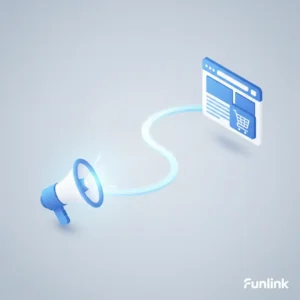 Link trong quảng cáo là gì - Sơ đồ minh họa vai trò của link kết nối quảng cáo và doanh thu.