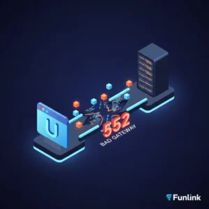 Khắc phục lỗi 502 bad gateway với hình ảnh minh họa server và cổng kết nối bị lỗi.