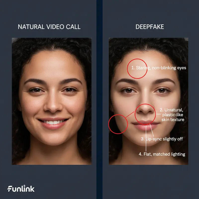 So sánh video call thật và lừa đảo deepfake video call để nhận diện dấu hiệu bất thường.