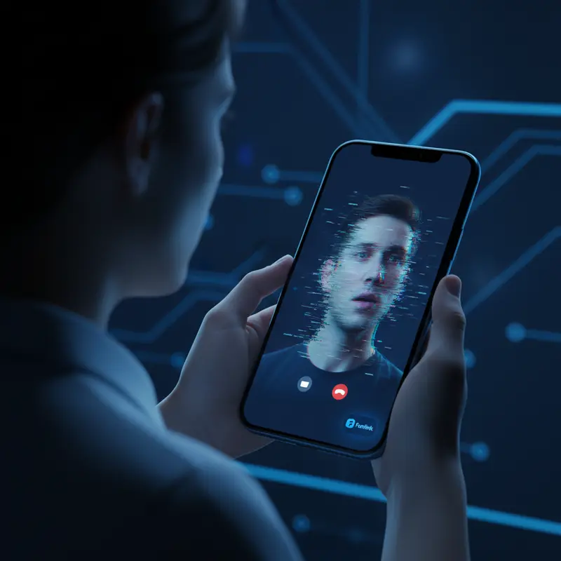 Minh họa một vụ lừa đảo trực tuyến sử dụng công nghệ deepfake qua video call.