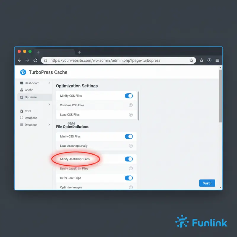 Giao diện cài đặt plugin LiteSpeed Cache để minify CSS và JS trên website WordPress.