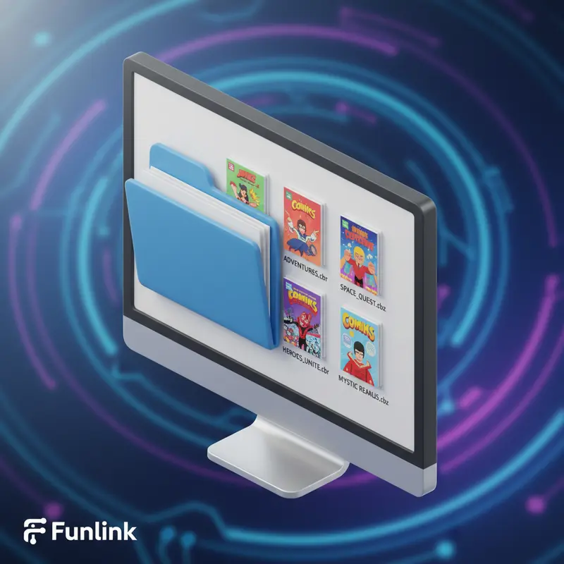 Minh họa các file CBR và CBZ trước khi tiến hành mở file cbr/cbz để đọc truyện.